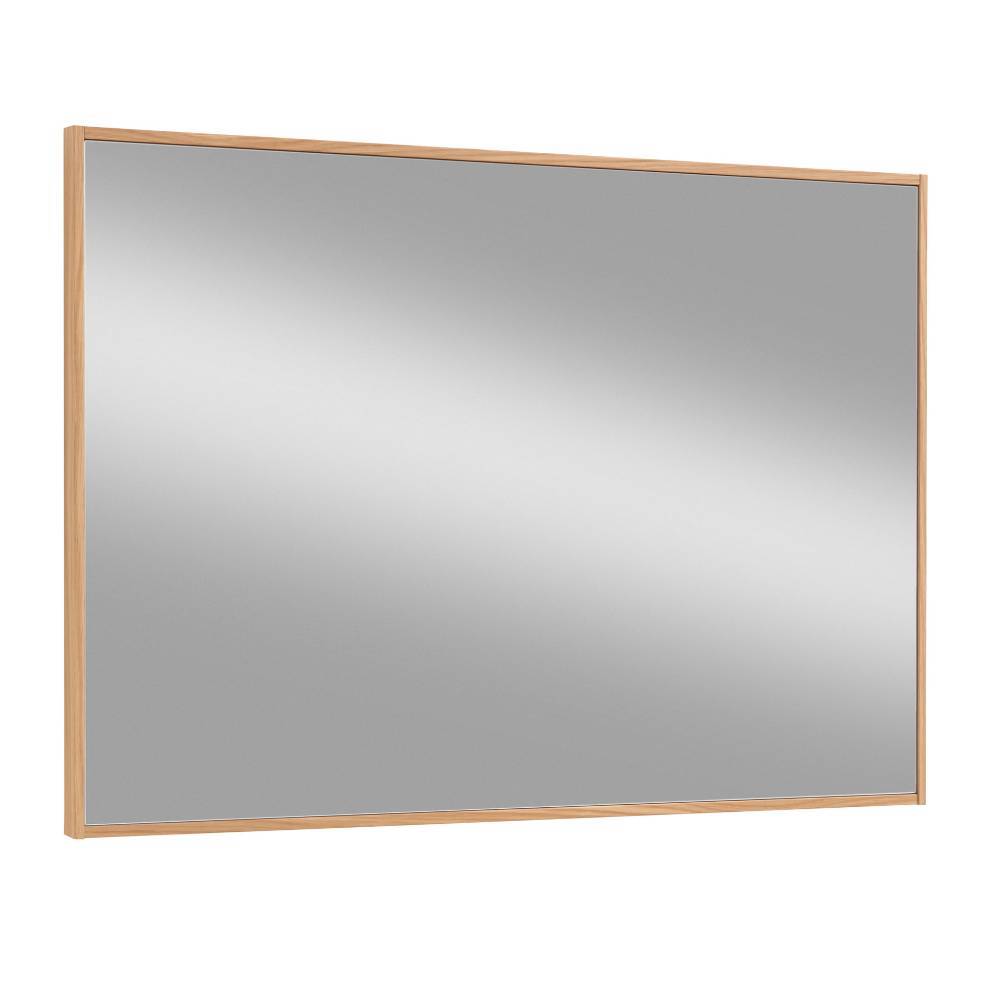 99x75cm Dielenspiegel in Eiche Bianco Furnier - Nova