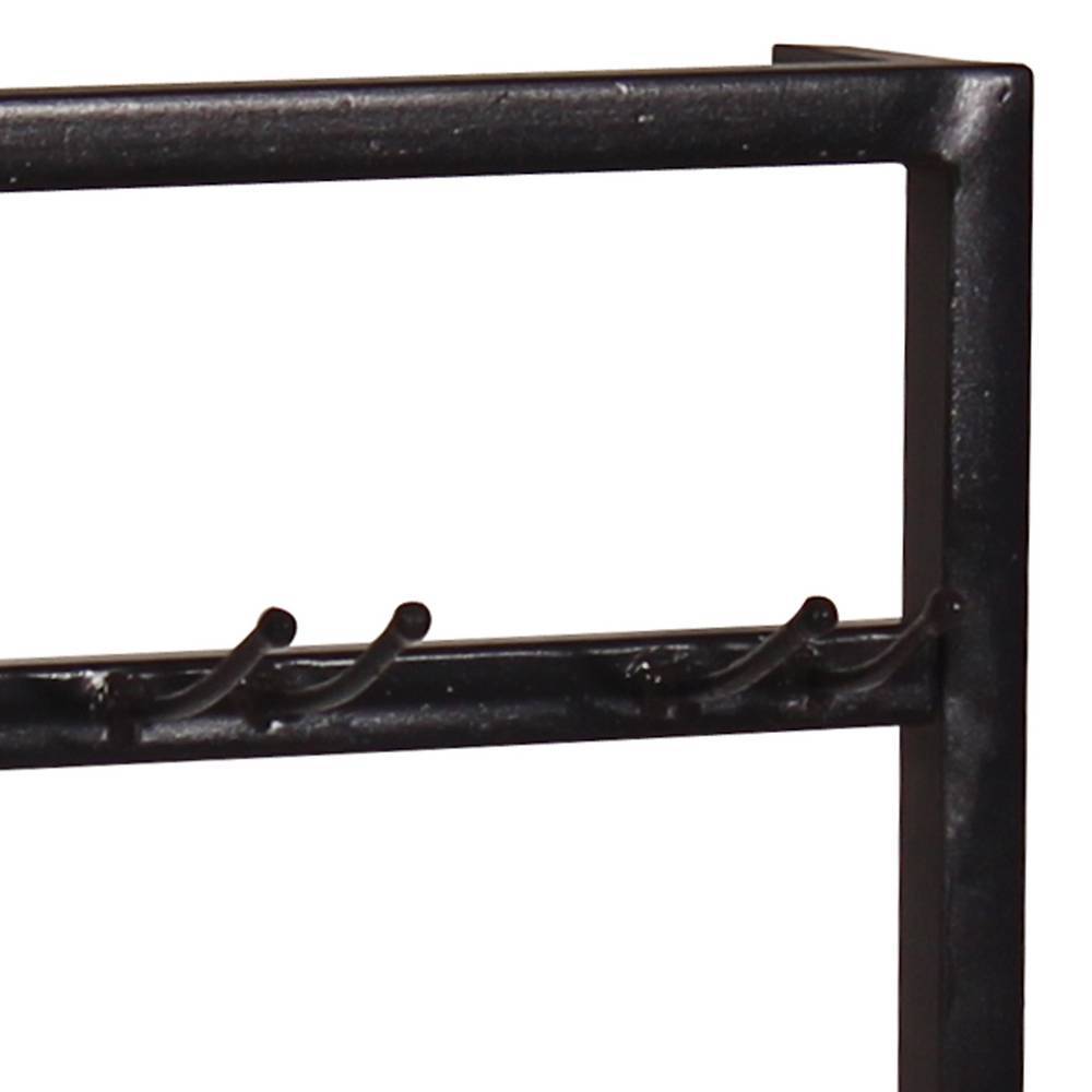 Industrial Wandregal mit Halterungen für 3 Weingläser - Abekasa