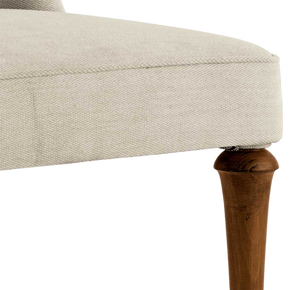 Eleganter Polsterstuhl in Beige Strukturstoff - Coprium