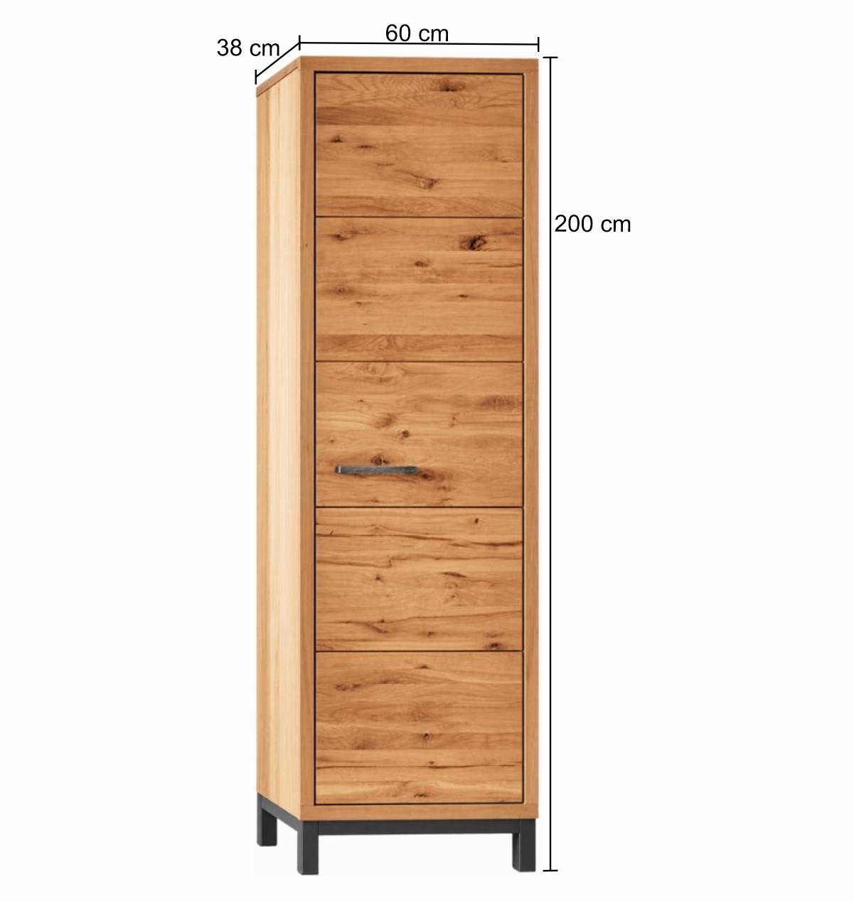60x200x38 Garderobenschrank aus massiver Kernbuche - Dimphi