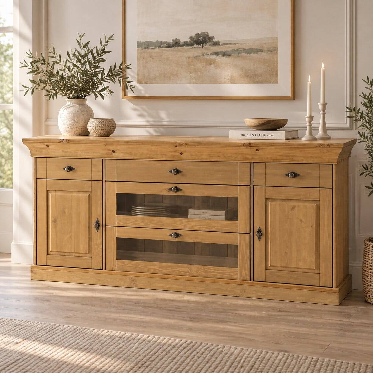 Kiefer Sideboard Piatra im Landhausstil