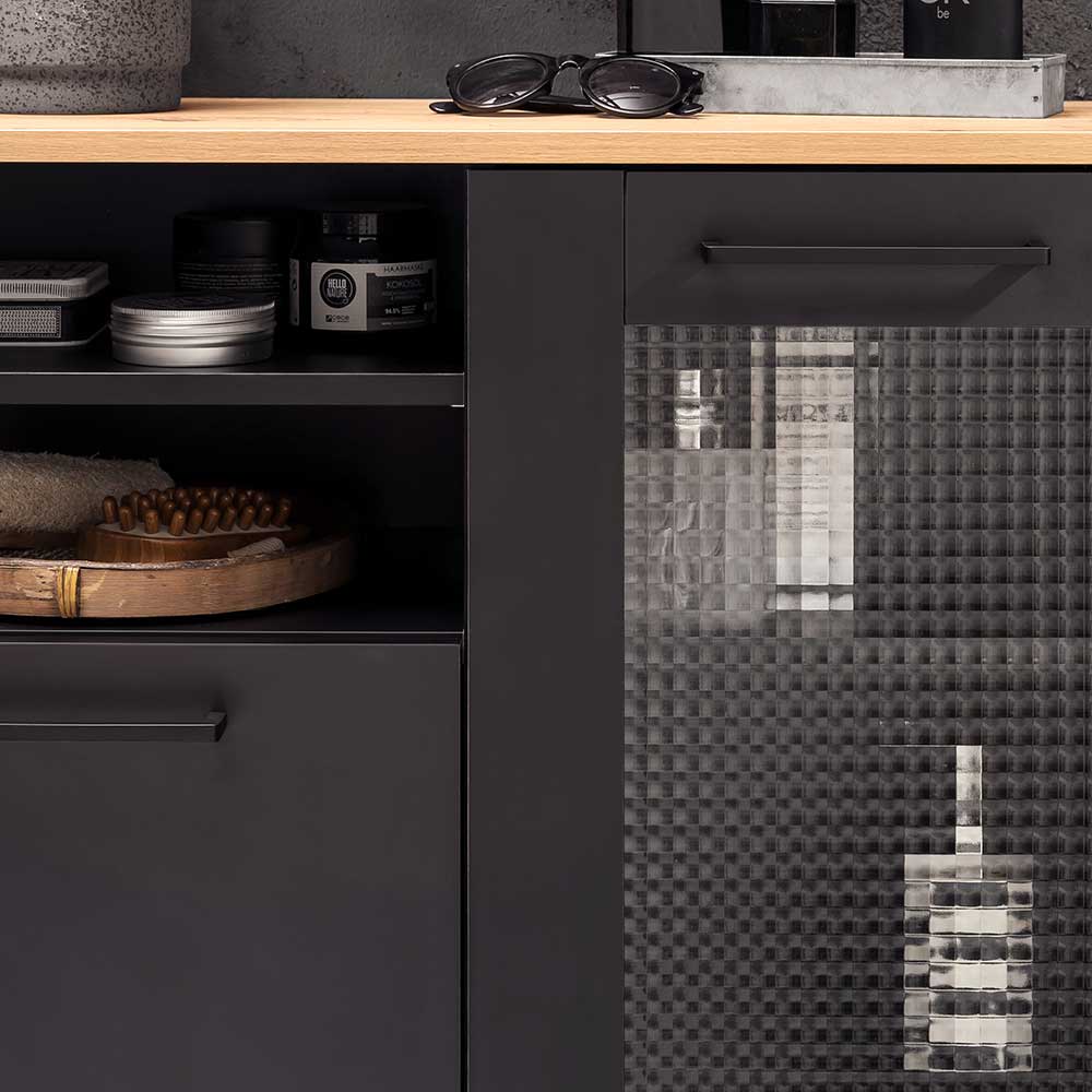 Hängender Badschrank mit zwei Fächern und Türen - Riguna