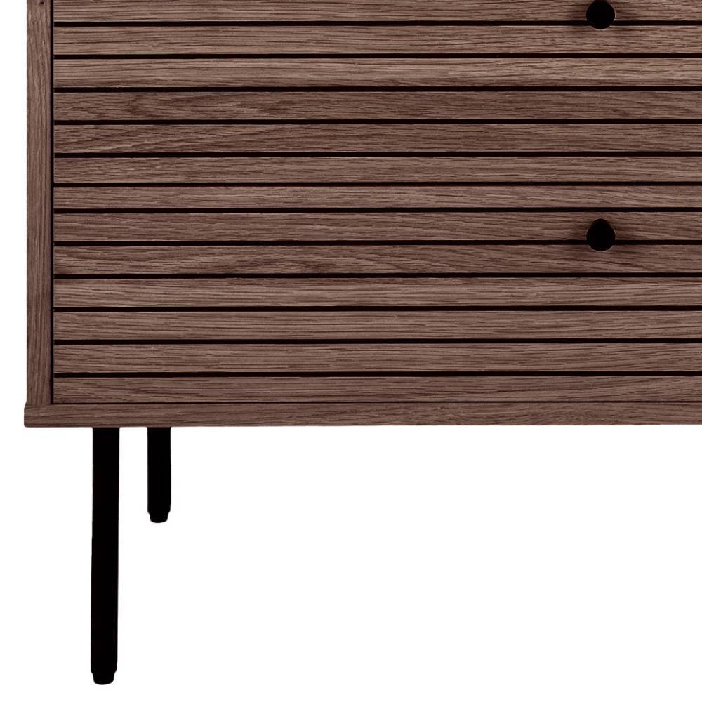Kommode mit dunklem Furnier in Braun - Wega
