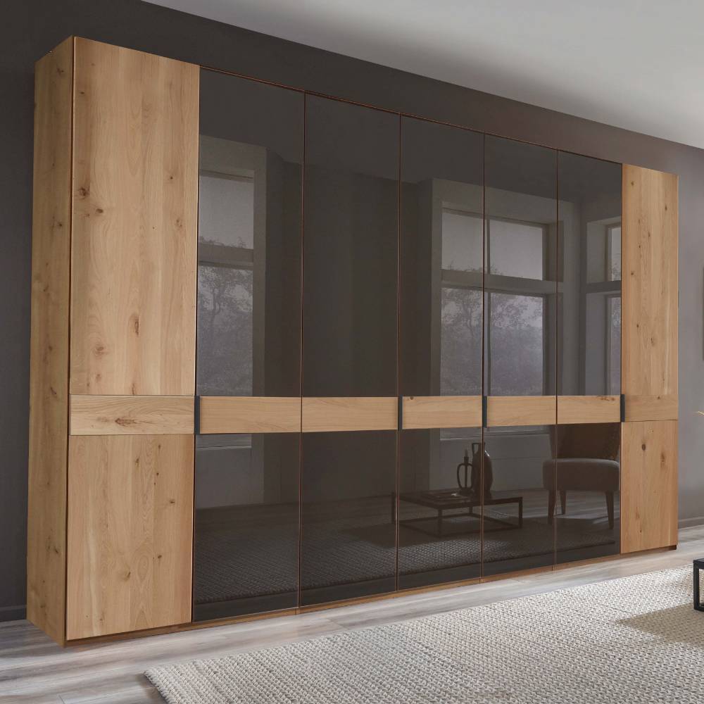 7-türiger Schlafzimmerschrank in Eiche Bianco - Vutonia