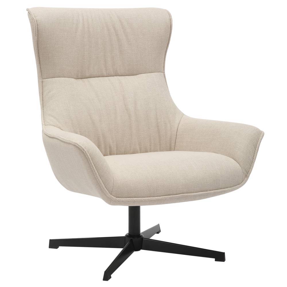 Federkernsessel in Beige und Schwarz - Tabachos