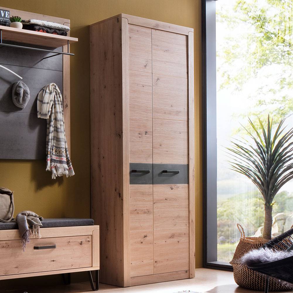 Garderobenschrank in Wildeiche Optik - Carry