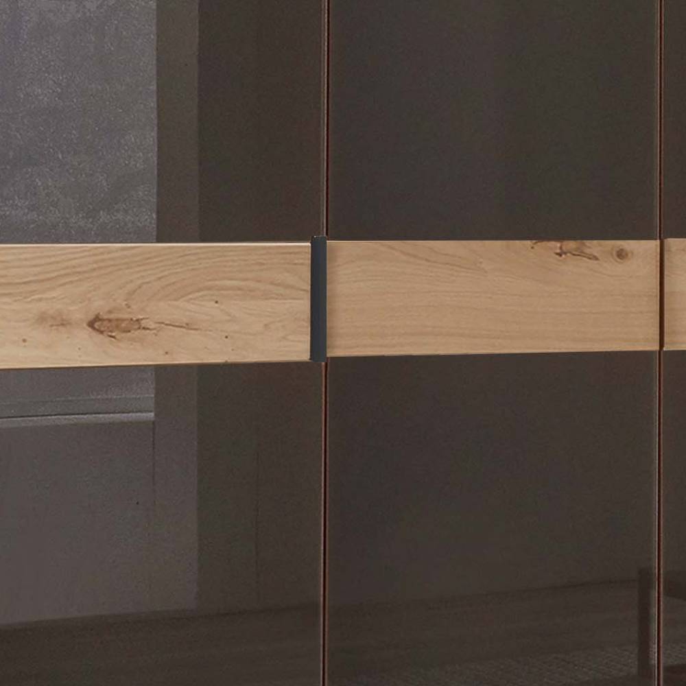 Teilmassiver Kleiderschrank mit Glas - Vutonia