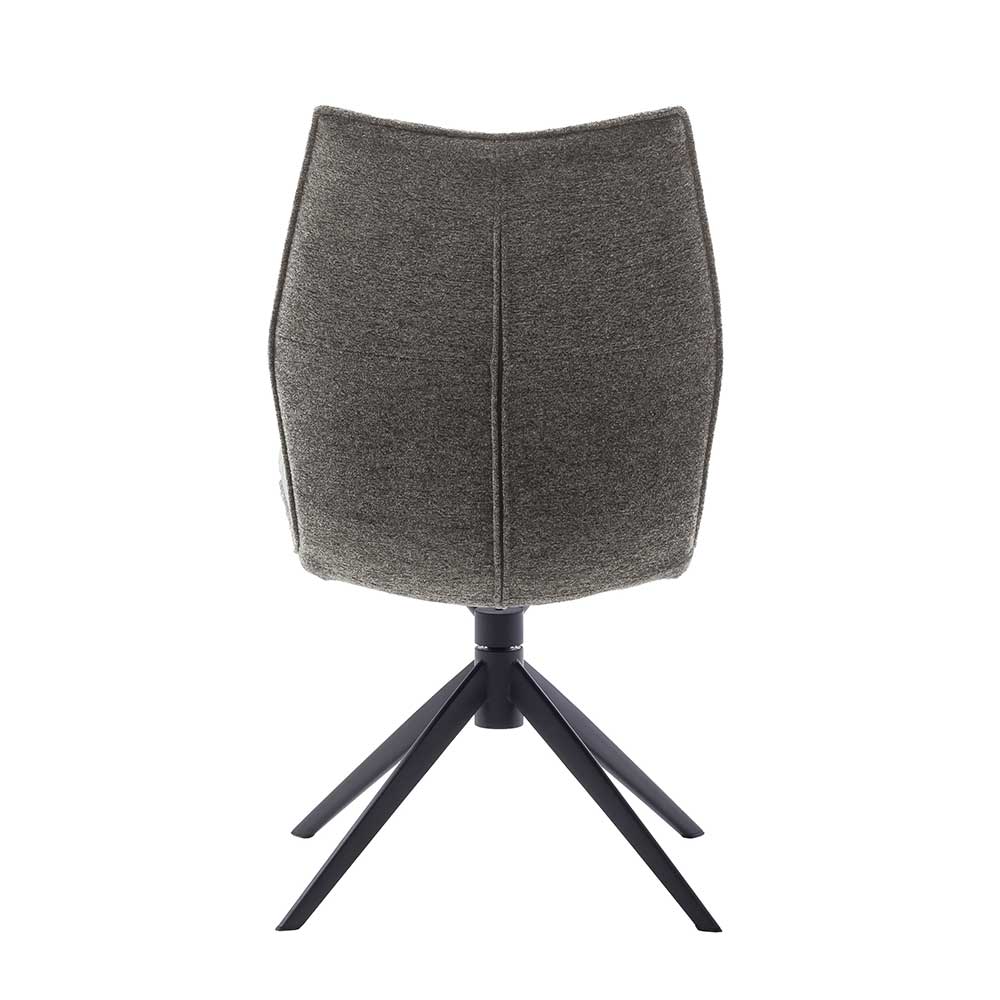 Drehbare Esszimmerstühle in Anthrazit - Binocra (2er Set)