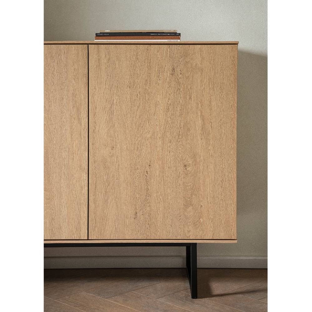 4-türiges Sideboard in Eiche Stone - Jaskin