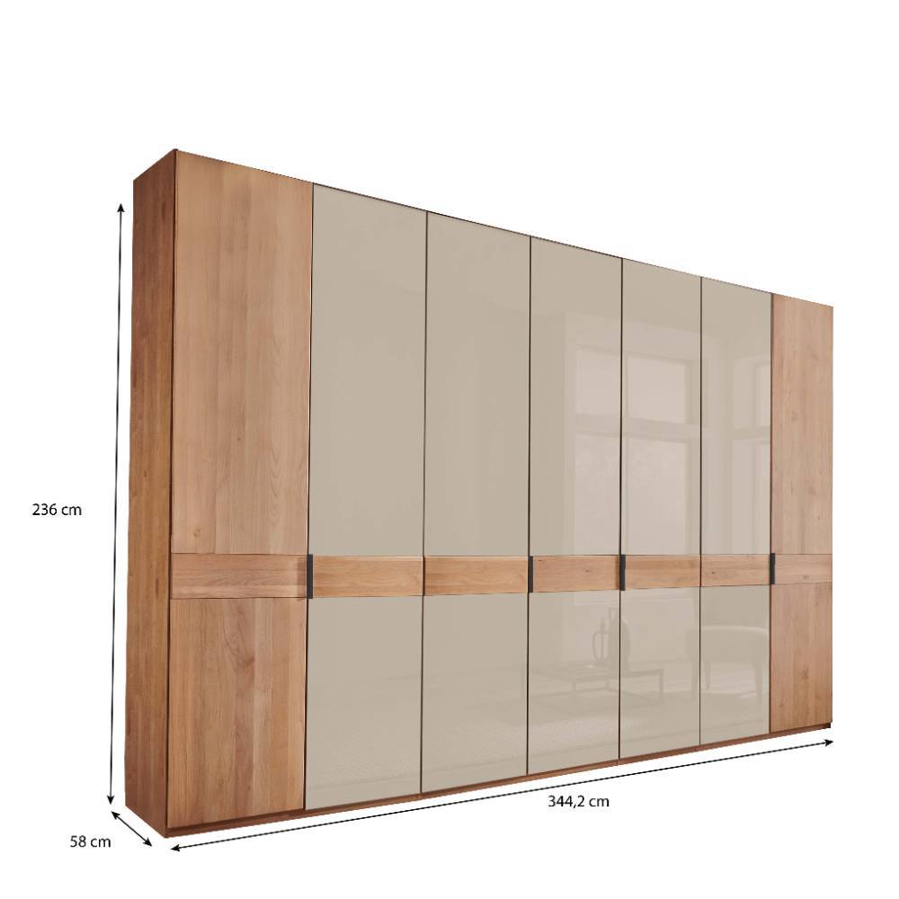 236 cm hoher XL-Schrank 7-türig - Angelina