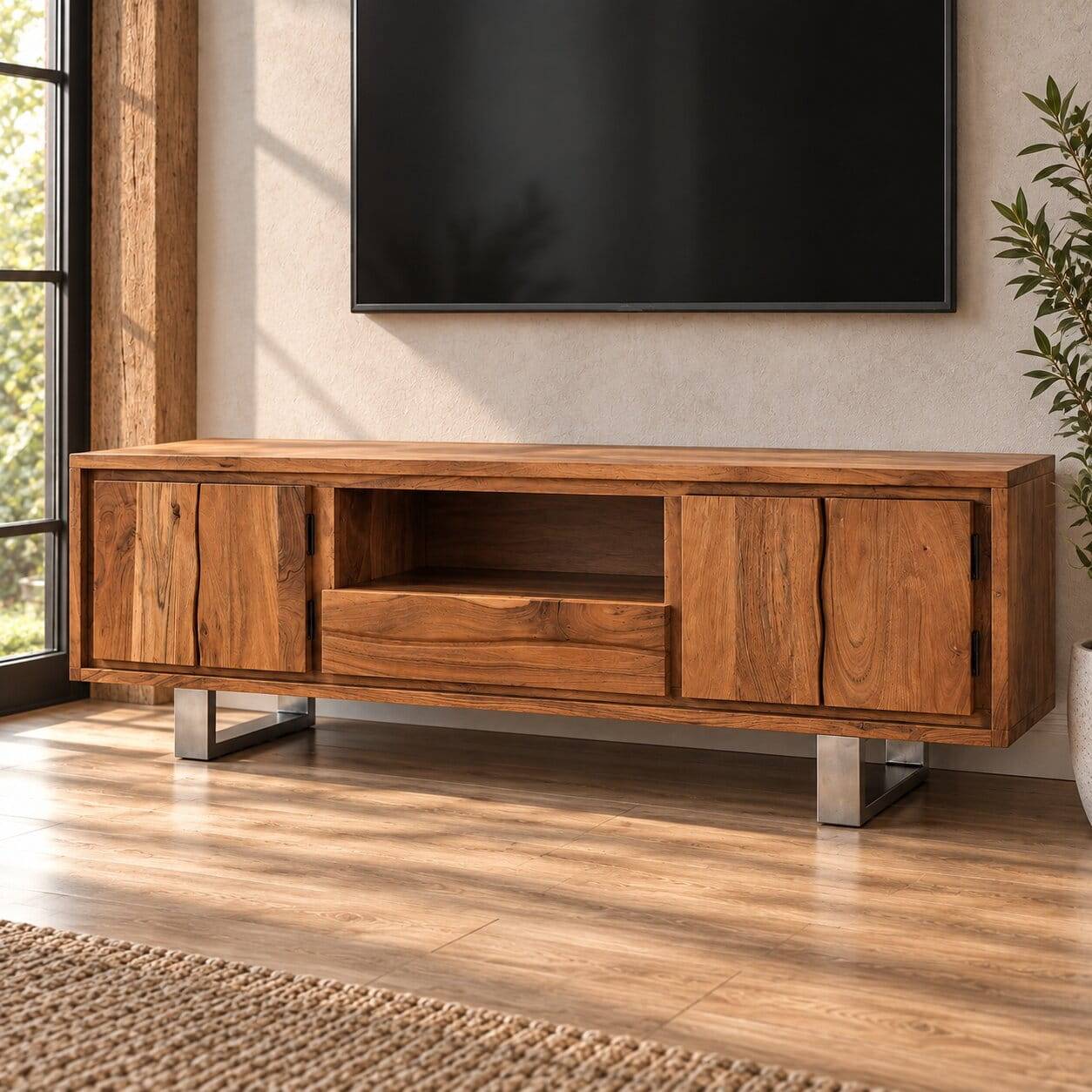 TV Board aus Akazienholz - Banjee