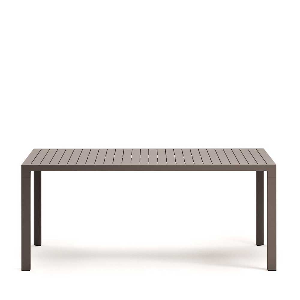 Gartentisch aus Aluminium in Braun - Luvenico
