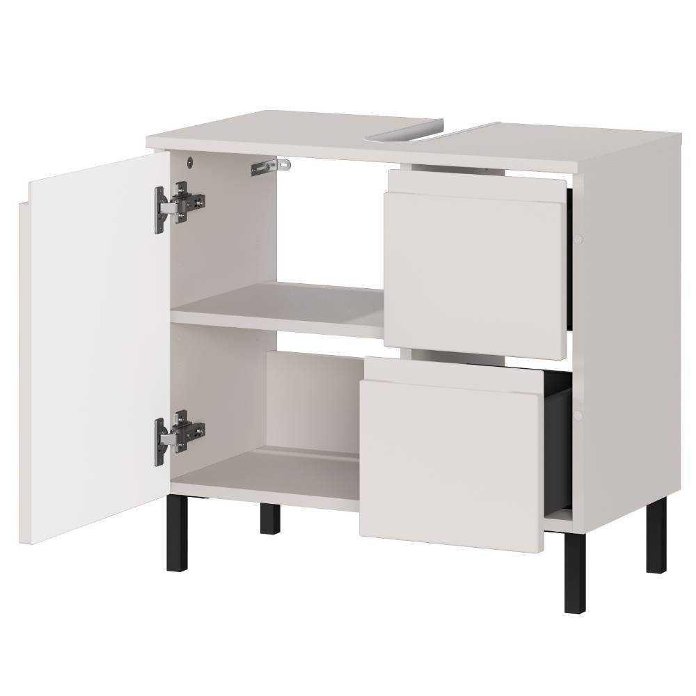 60 cm Waschbeckenschrank in Hellgrau - Dadra