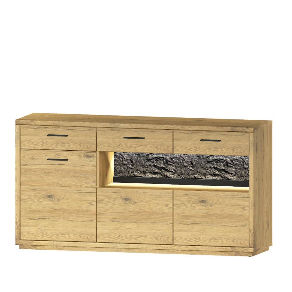 Massives Sideboard aus Wildeiche Massivholz - Friburgo