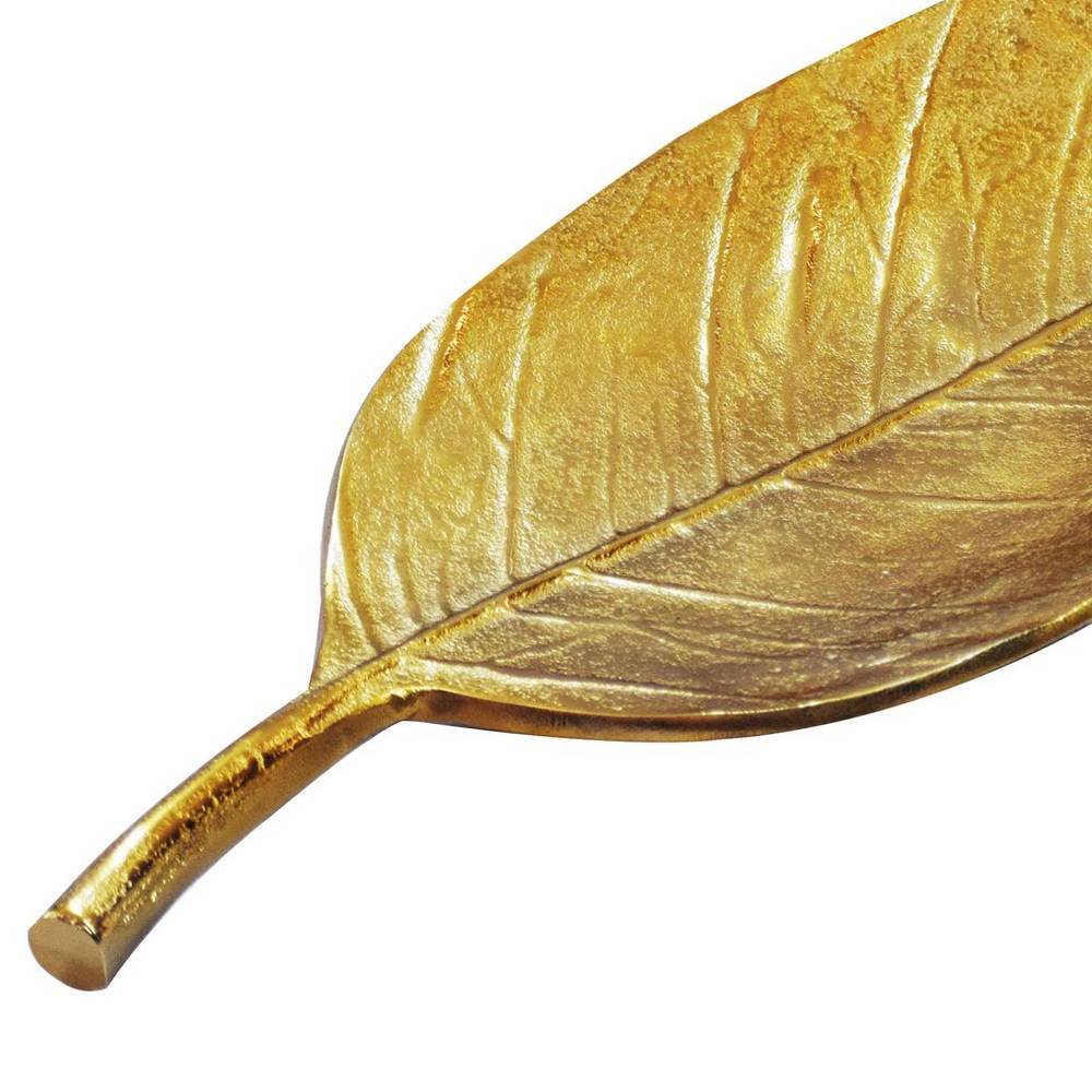 Blattdesign-Schale in Goldfarben - Badryca