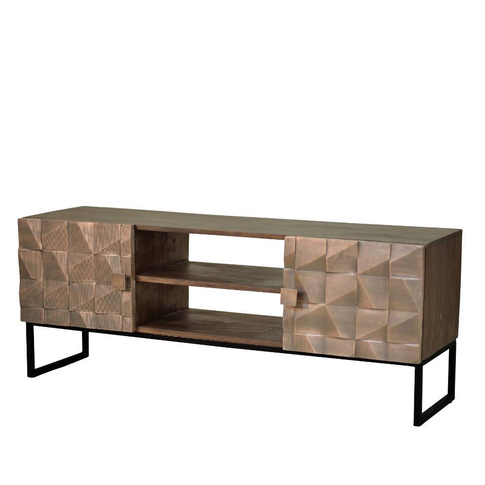 Design-TV-Board mit Metallfront - Arura