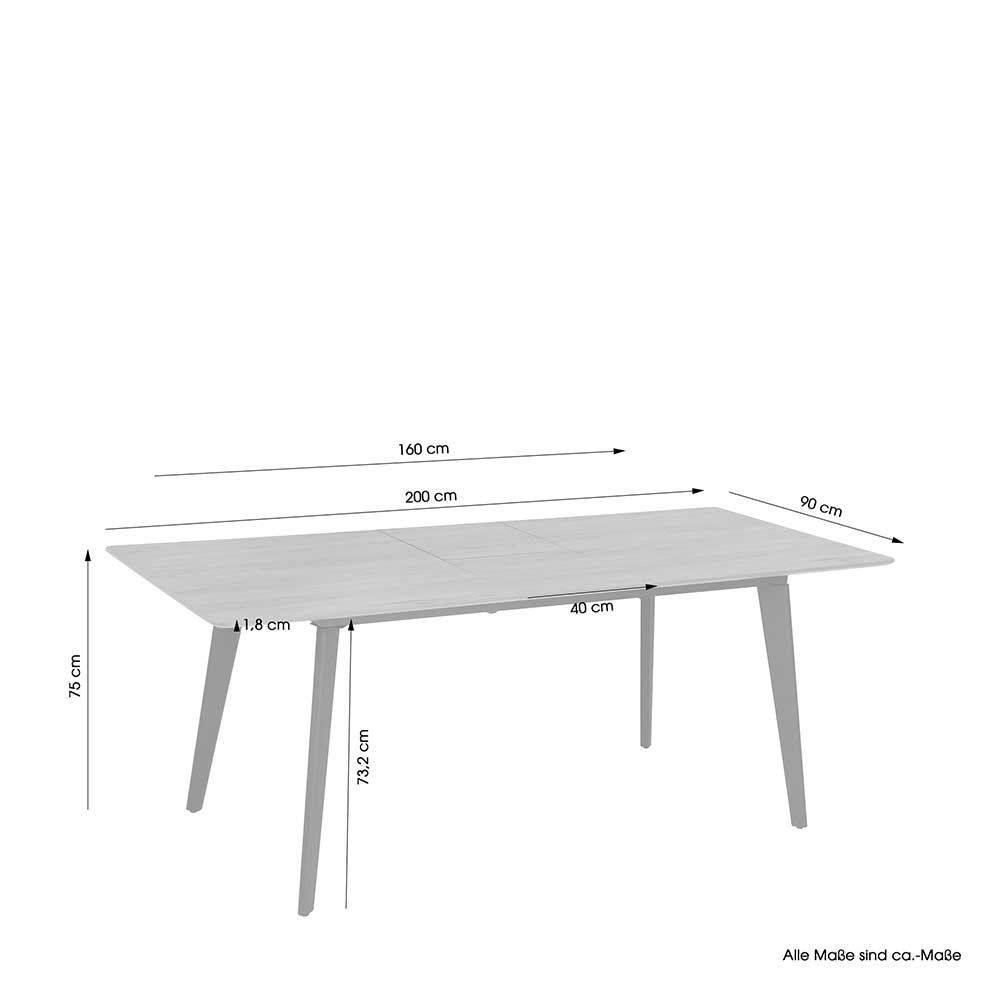 Esszimmertisch in Eiche Holzoptik - Fabio