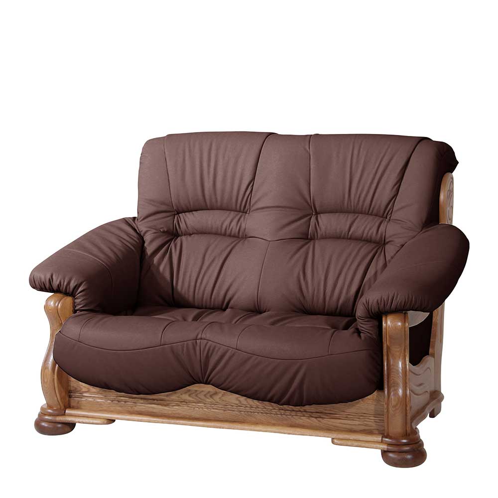 2-Sitzer Federkern-Sofa mit Eichenholzgestell - Chaylin