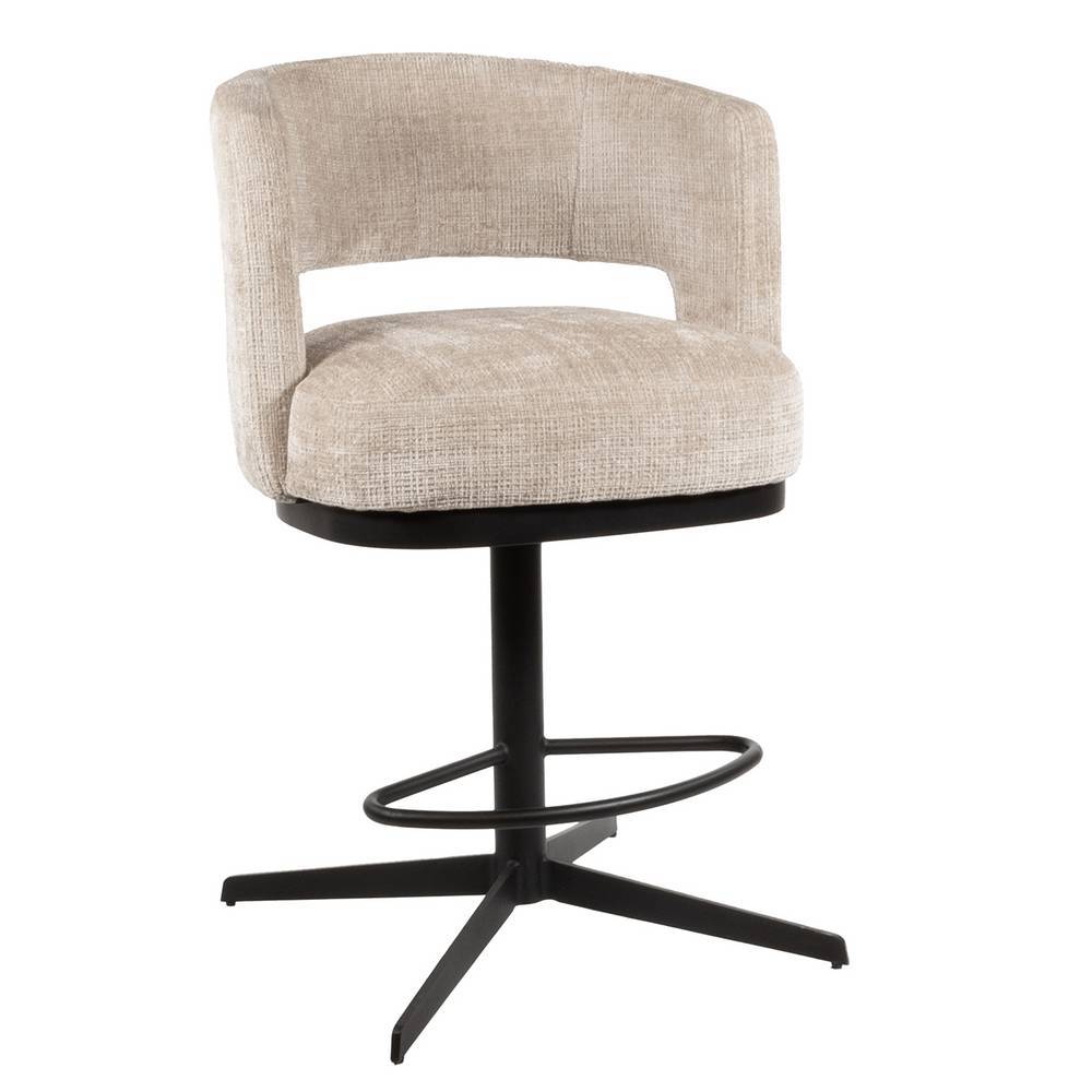 Design-Barstuhl in Beige und Schwarz - Antion
