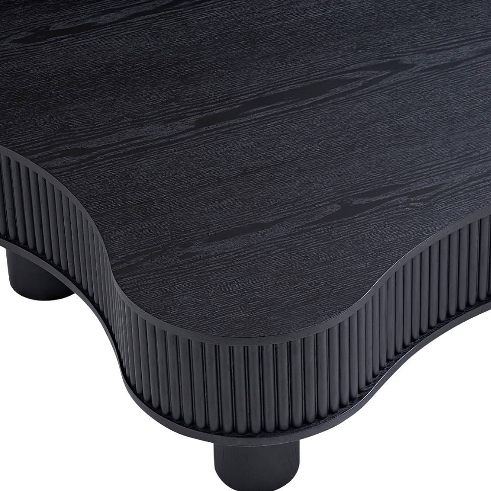 Niedriger Design-Couchtisch in Schwarz - Hiloria
