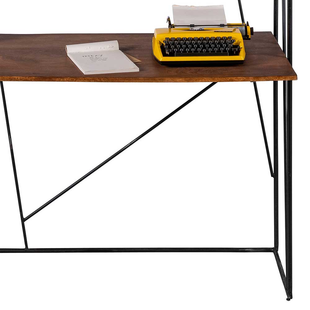 120x202x60 cm Regal mit Schreibtisch im Loft Style - Offia