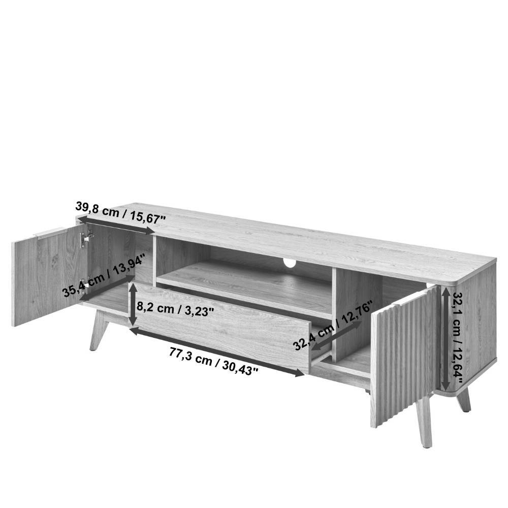 TV-Lowboard in Eiche Holzoptik - Standing