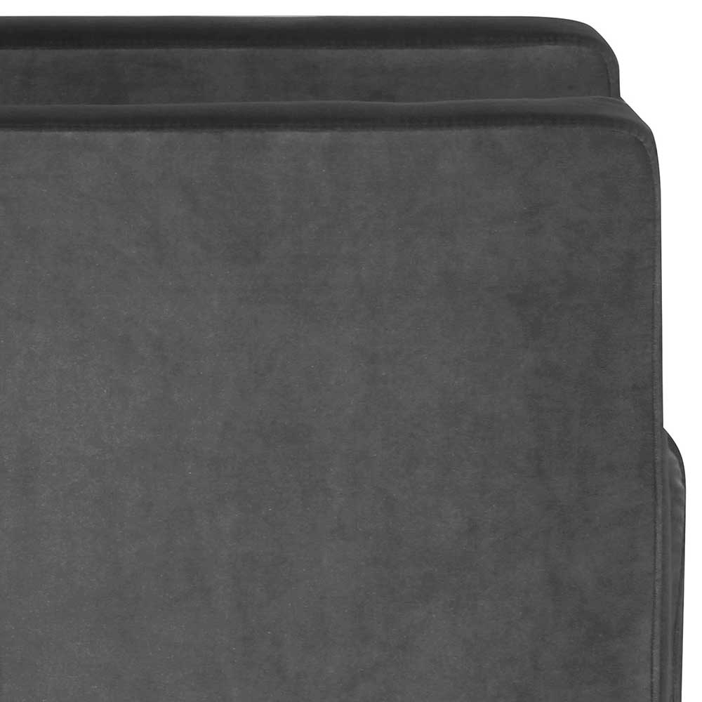 Samtvelours Sessel in Anthrazit - Brazoly
