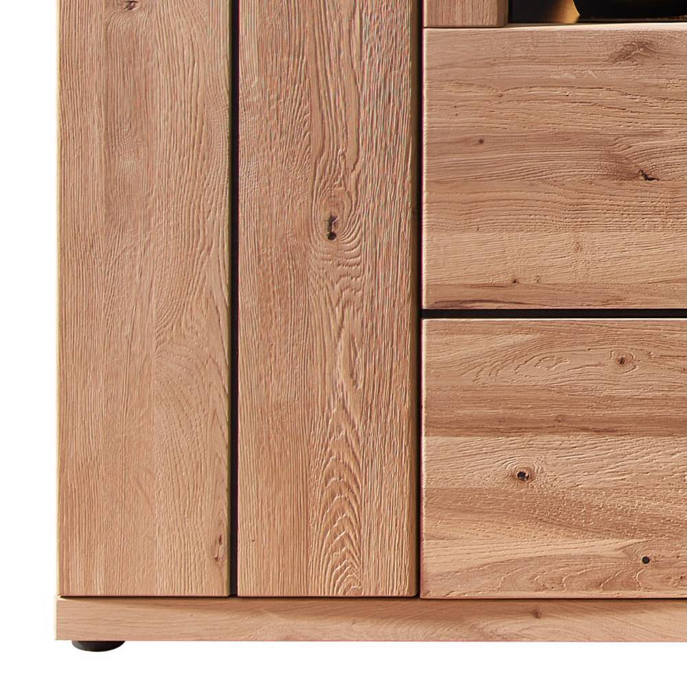 Vitrinenschrank in Wildeiche Bianco - Dritos