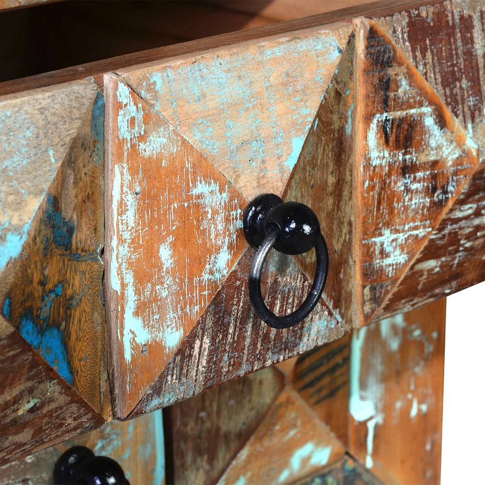 Shabby Design Nachtkommode aus Recyclingholz - Zeremonia