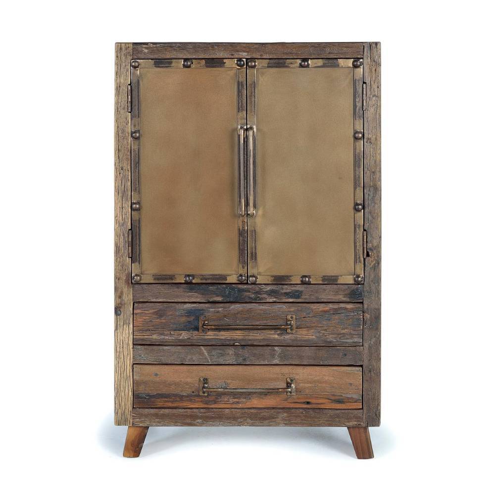 Industrial Highboard in Rostfarben und Braun - Marlisa