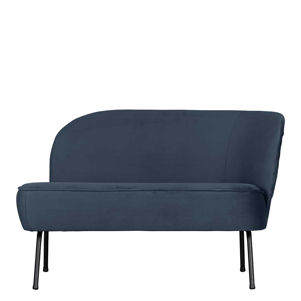 Lounge Sofa in Petrol Blau Samt - Plicardo