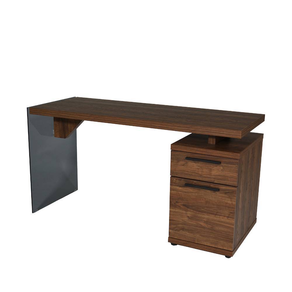 Designer-Schreibtisch in Walnuss Holzoptik - Vallonda