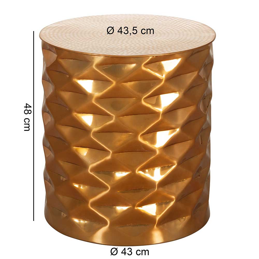 Zylinderform Metalltisch in Gold - Tunes