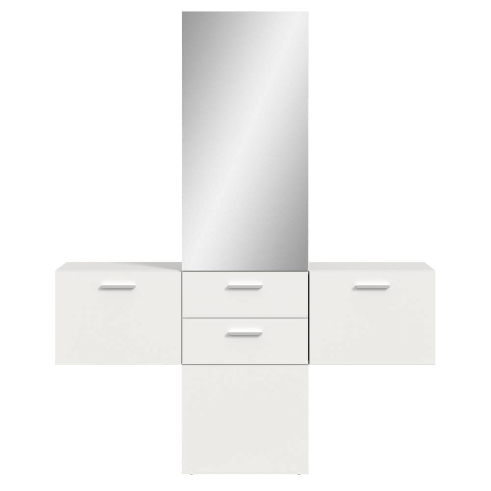 Kompaktgarderobe und Hängeschränke Set - Jarne (dreiteilig)