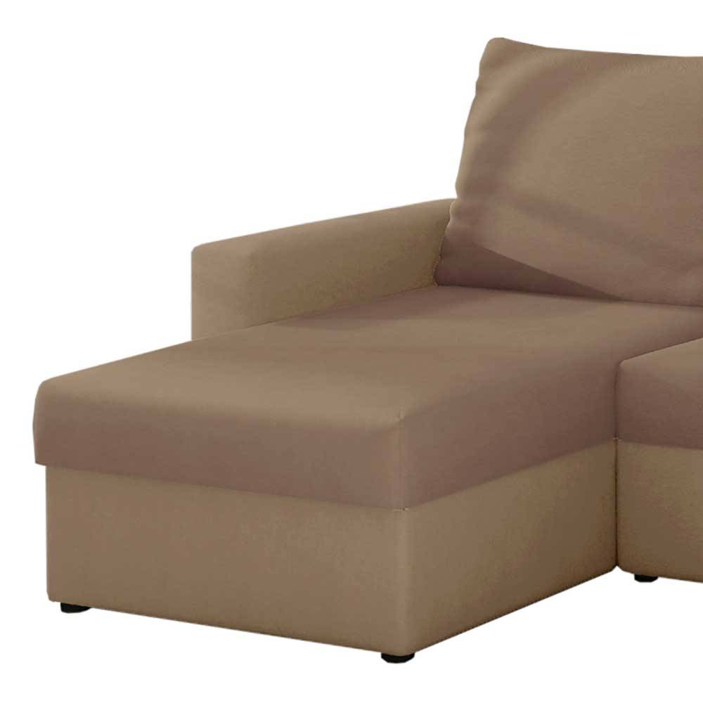 Funktionscouch in hellem und dunklem Beige - Negro