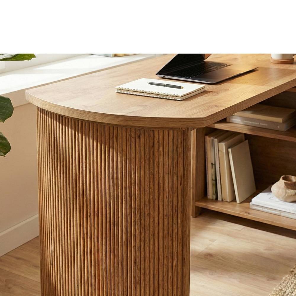 Design-Schreibtisch in Eiche Holzdekor - Nueva