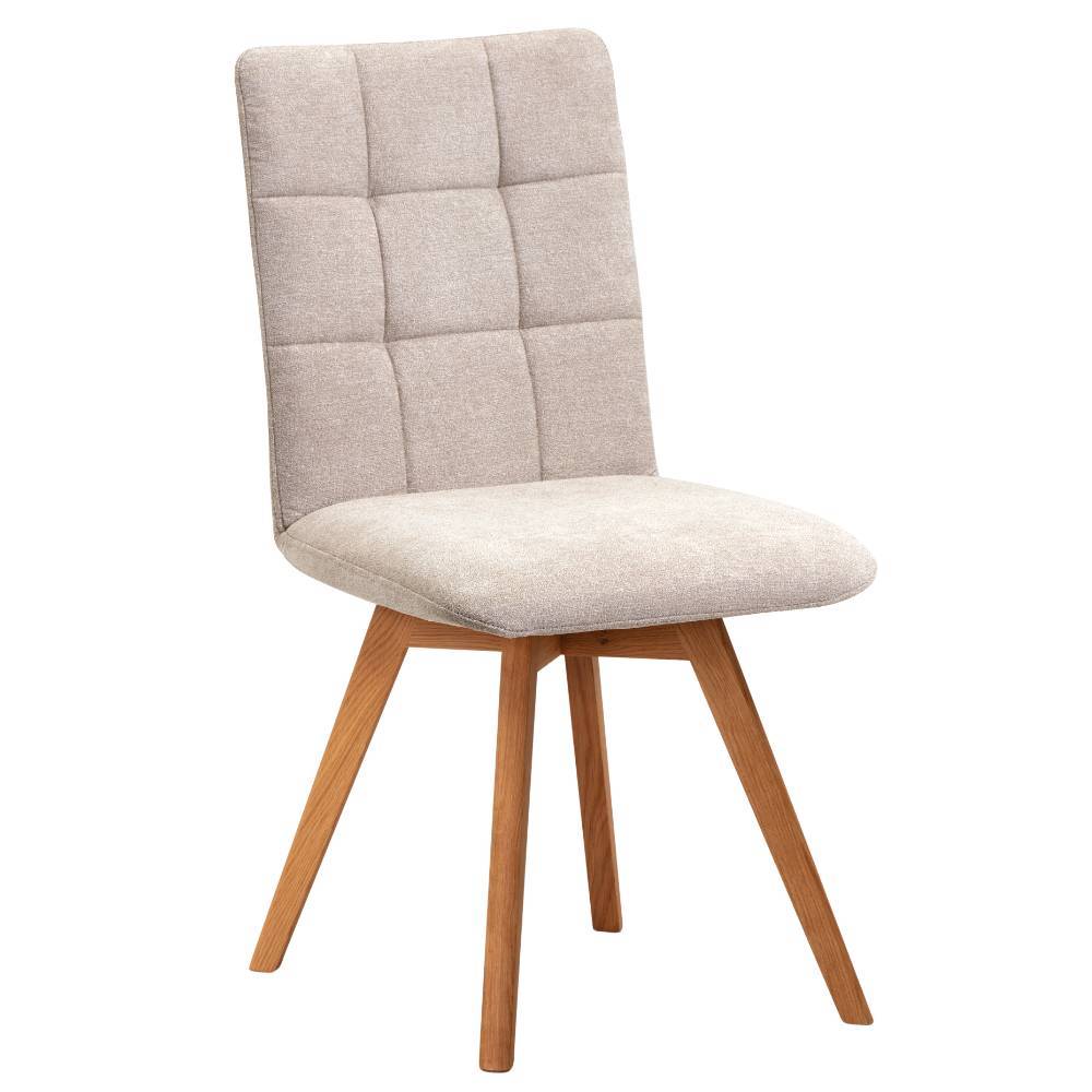Esstischstuhl in Beige und Wildeiche - Sensibil (2er Set)