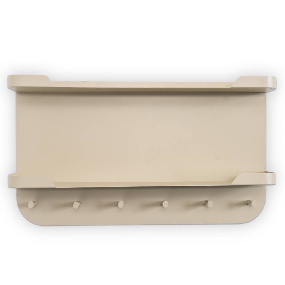 Kompakte Wandgarderobe in Cremeweiß - Airan
