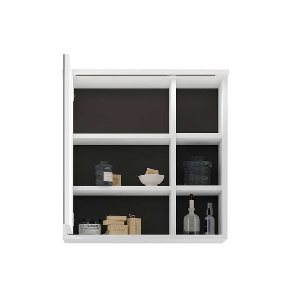 Bad Spiegelschrank in Weiß mit Schwarz - Envaton