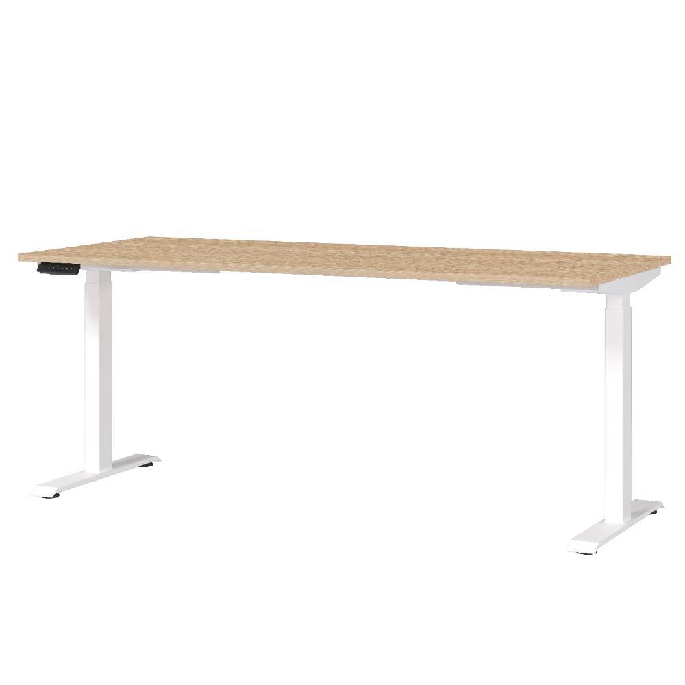 Officetisch in Weiß und Eiche - Laila