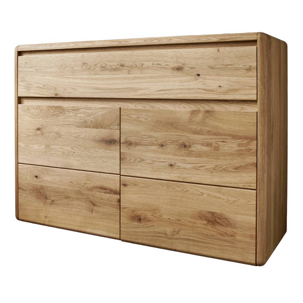 Kombi-Kommode aus Holz Wildeiche massiv - Isydro