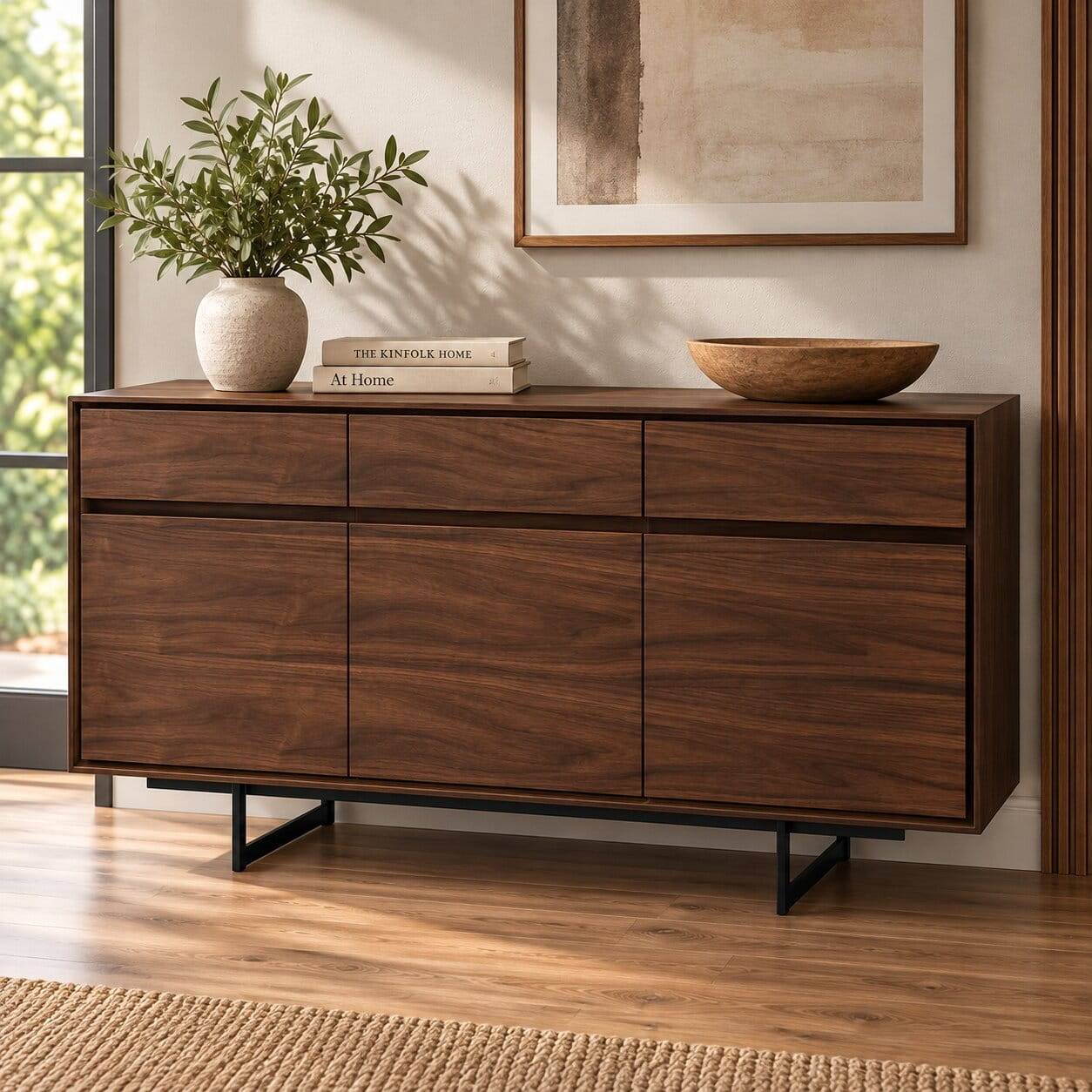 155x85x45 Retro-Sideboard mit Bügelgestell - Frenanda