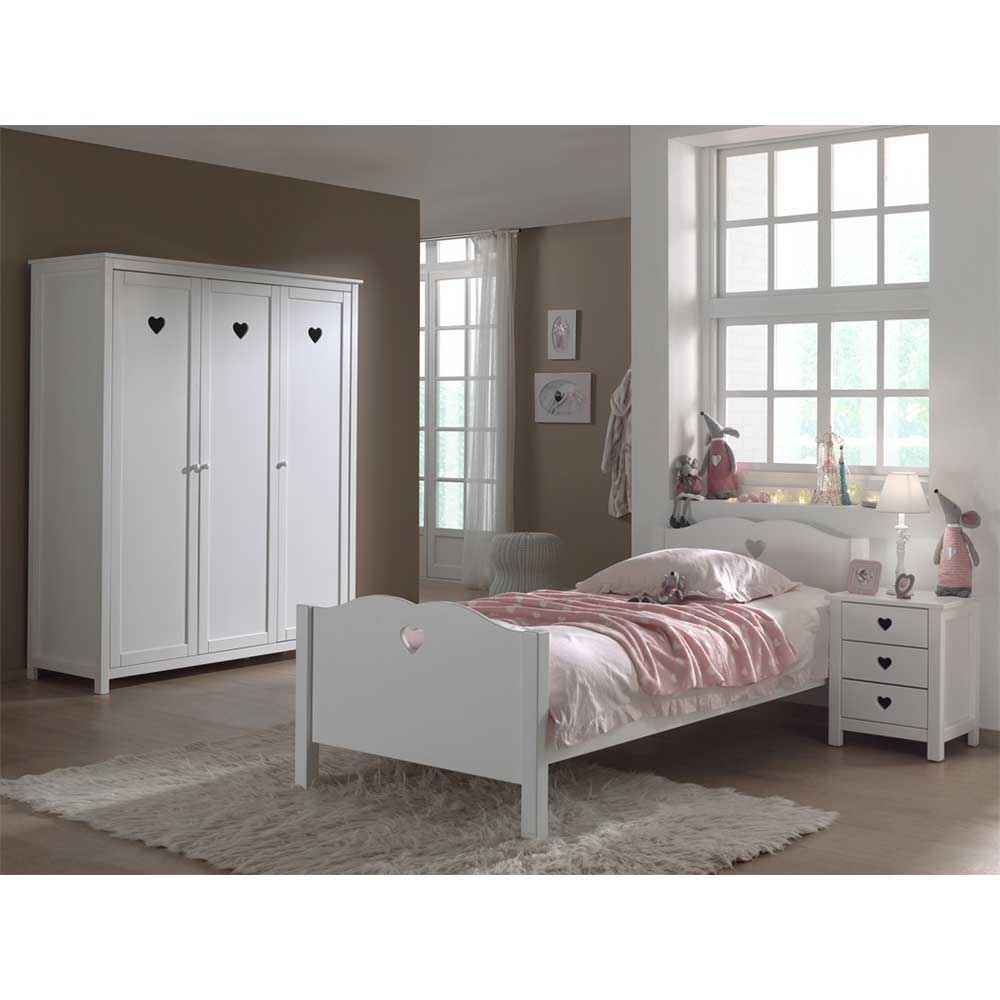 Herz Design Kinderzimmer in Weiß - Grandory (dreiteilig)