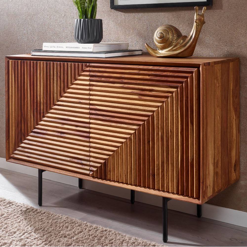 Design-Kommode aus Sheesham Massivholz - Lisadolna