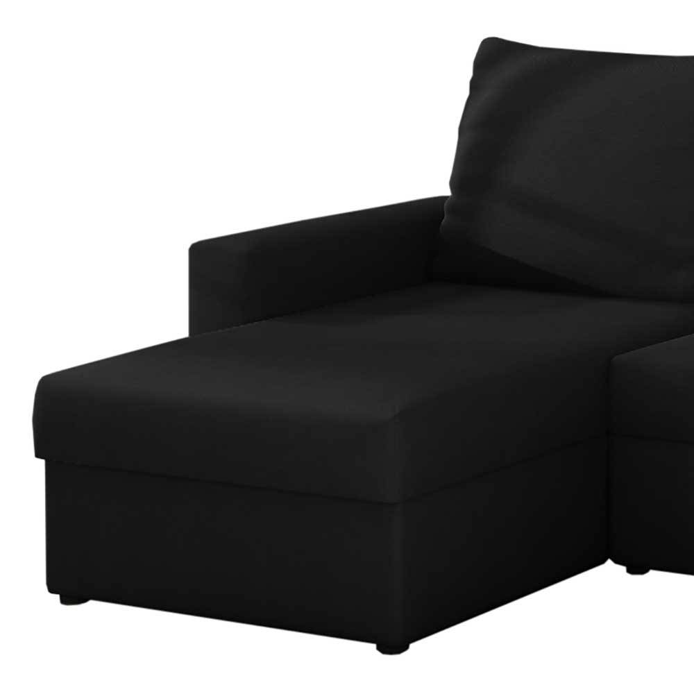 Schwarze Schlafcouch im L-Format - Penzanca