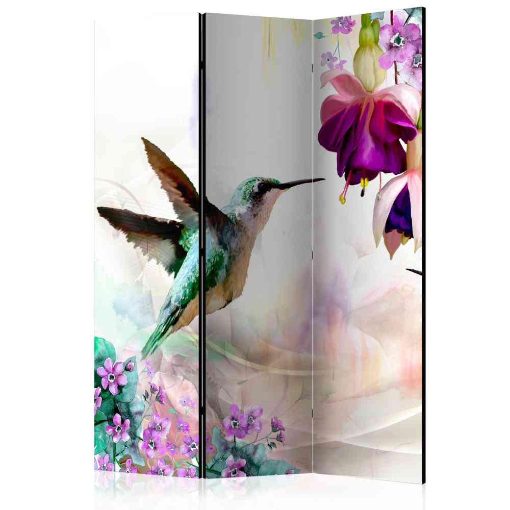 Naturmotiv Paravent Kolibri & Fuchsie - Joosu
