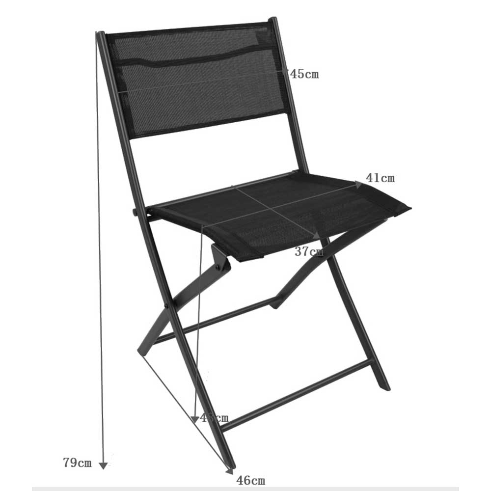 Schwarze Outdoor Essgruppe Set - Xenata (fünfteilig)