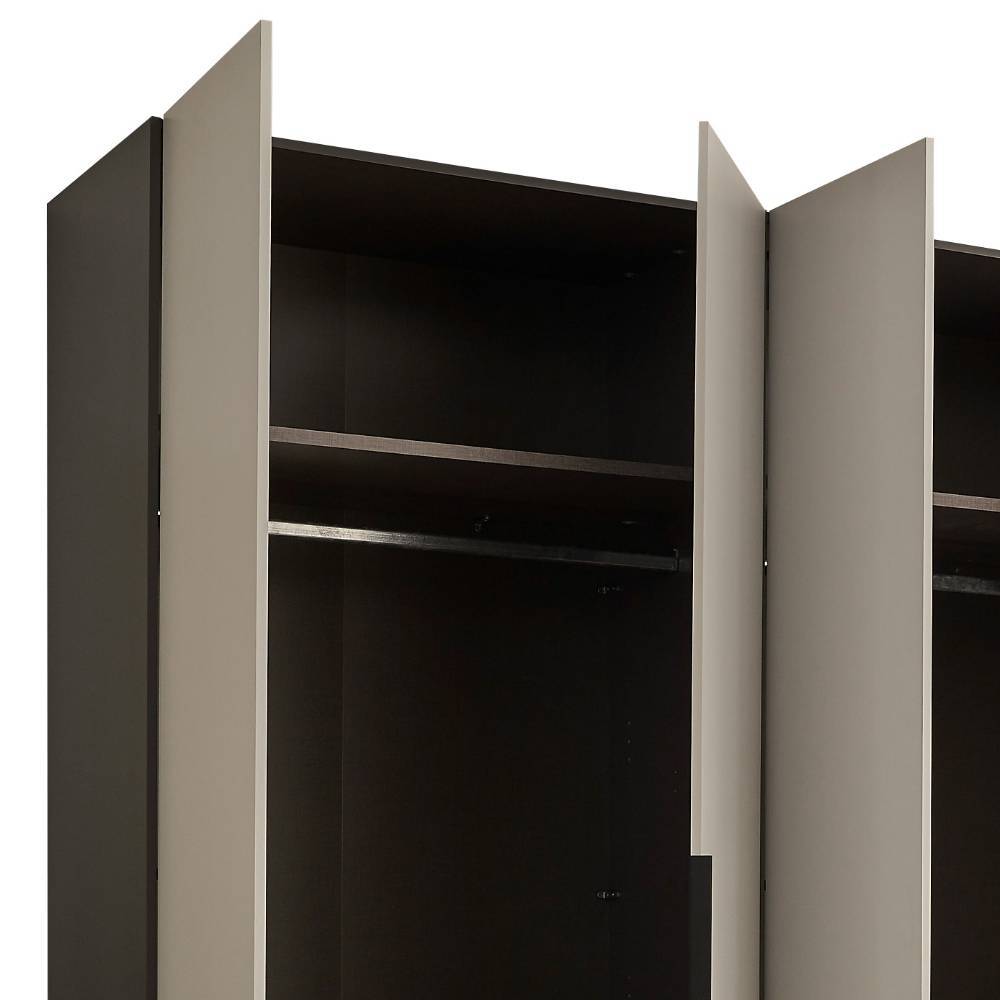 Kleiderschrank in Lichtgrau und Dunkelgrau - Hihat