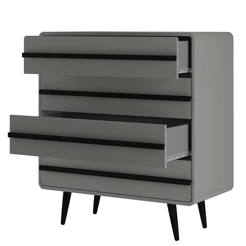 Moderne Kommode in Grau mit Schwarz - Pavias