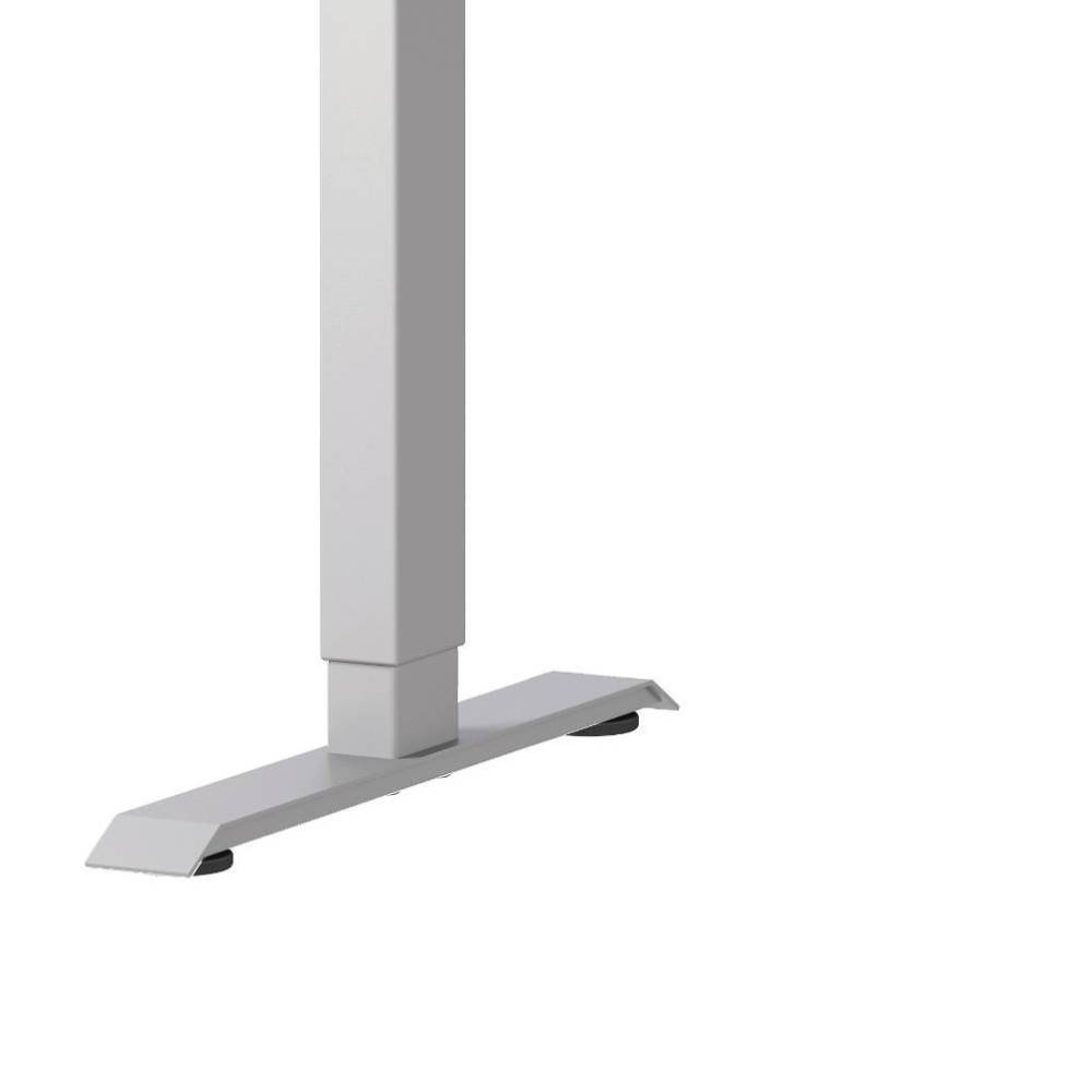 Ergonomischer Officetisch in Dunkelgrau und Silber - Burn